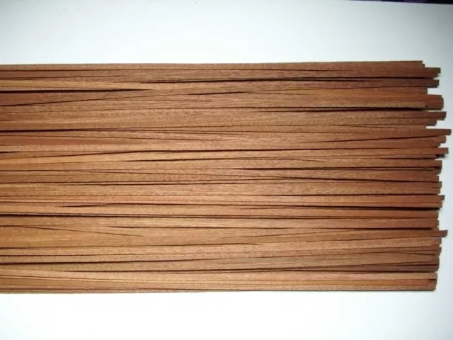 50 Holzleisten Sapeli 1000 x 5 x 0,6 mm