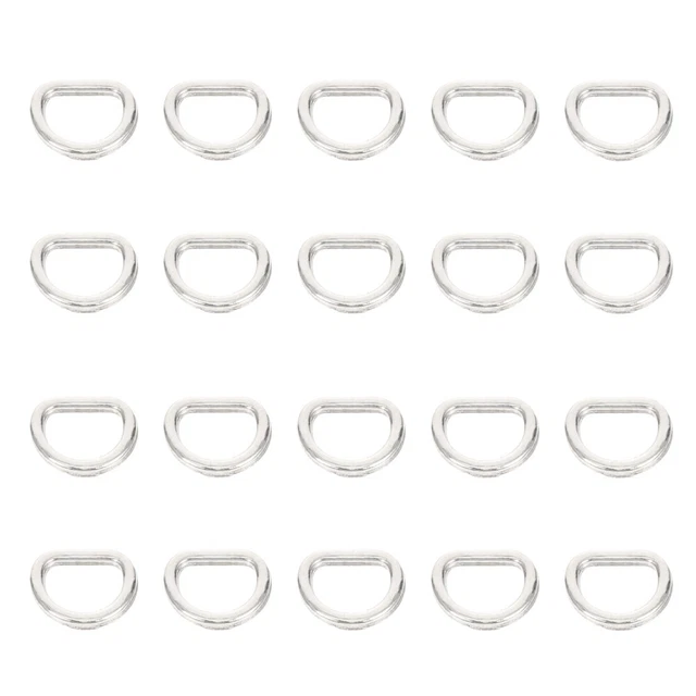 100 Pcs D Buckle Alloy Mini Decorative Buckles Strap Clip Hook Fasteners