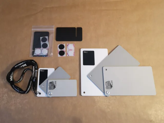 WhiBal Graukarten-Set für Weißabgleich im Studio & unterwegs ⭐ inkl. Zubehör