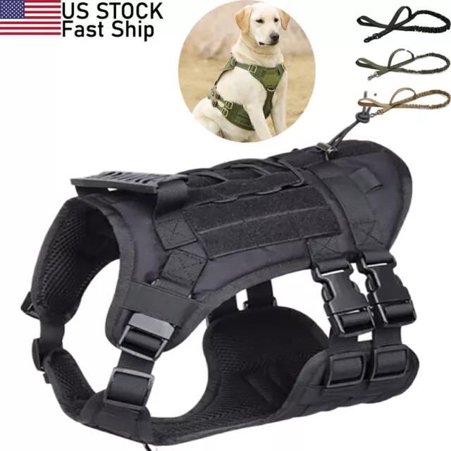 Tactical Dog Harness with Handle No-pull Large Military Dog Vest US Working Dog