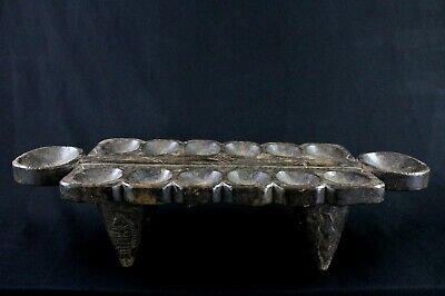 Art African - Antique & Authentic Game D' Awale Senoufo Senufo Game Board 62 CMS 2