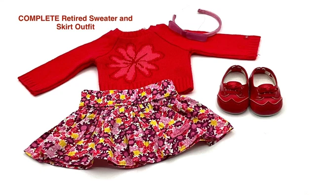 American girl flower sweater and skirt outlet