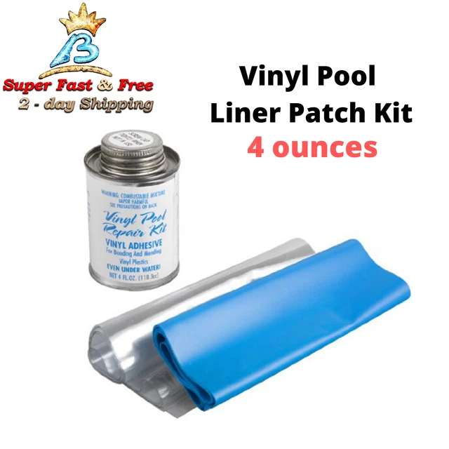 VINYL POOL LINER Patch Kit Adhesive Underwater Above Ground Pool Patch