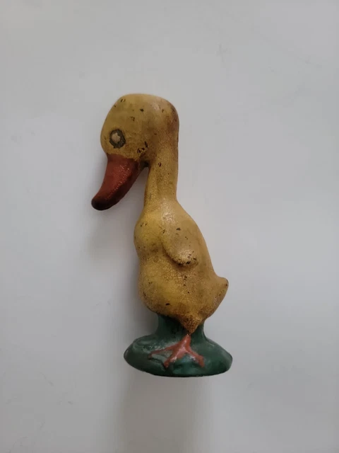 Antique 1920'S Hubley Cast Iron Duck Doorstop, Small Size 5" Antique 1920'S Hubley Cast Iron Duck Doorstop, Small Size 5"