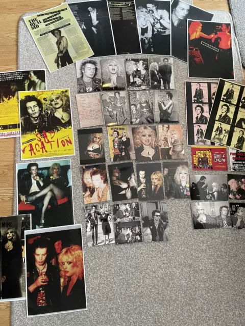 23 x prints & A4 - Sid and Nancy/sex pistols/punk/vicious/rotten/