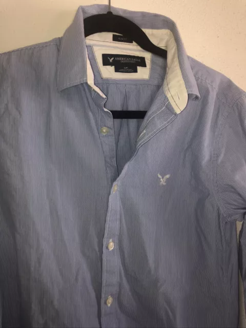 American Eagle Outfitters Slim Fit Small Mens Blue Button up Dress Shirt