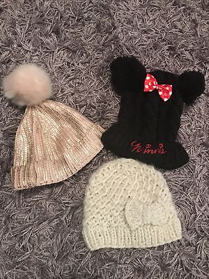 New & Used Mothercare / Tu / F&F Girls Winter Hat Bundle Age 3-6 Years