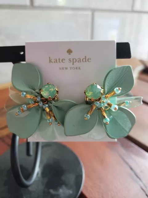 kate spade - vibrant life - stud earrings - green multi - NWT- $68  E13