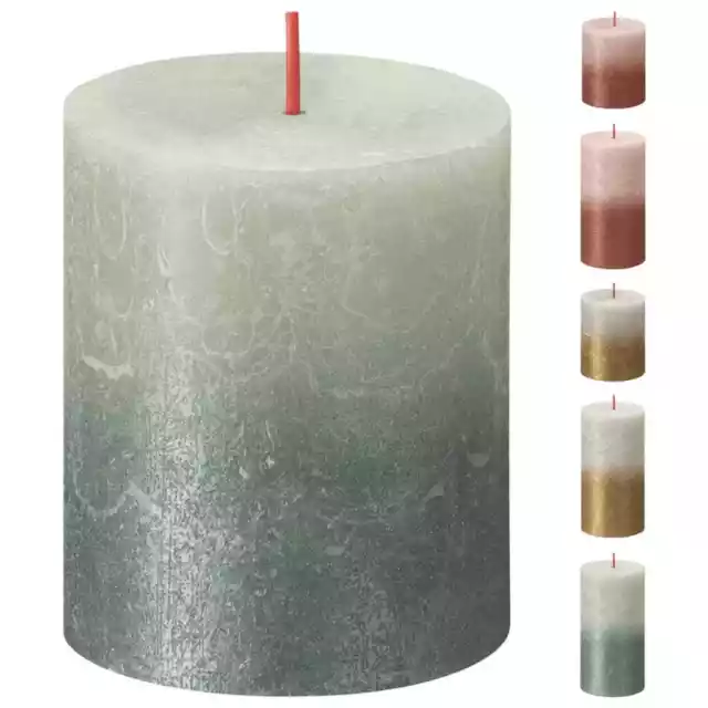 Bolsius 4x Velas Rústicas Sunset Multicolor 130x68mm/80x68mm Pilar Decoración vi