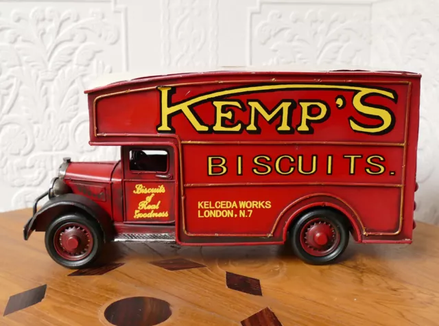 London Biscuits Lieferwagen Morris Van LKW Blechmodell Nostalgie Oldtimer Retro