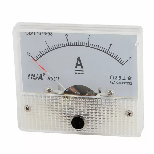 Einbau Amperemeter Einbauinstrument 0 - 5A DC Messinstrument Analog Panel M E5O2