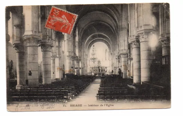 45 - cpa - BRIARE - Intérieur de  l'église ( i 1848)