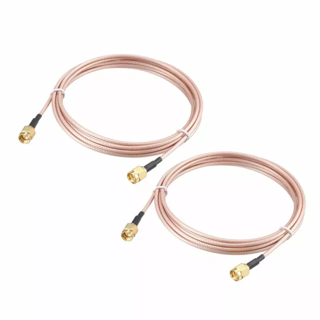 2x RF Koaxialkabel Verlängerungskabel RG-316 SMA Stecker auf SMA Stecker 200cm