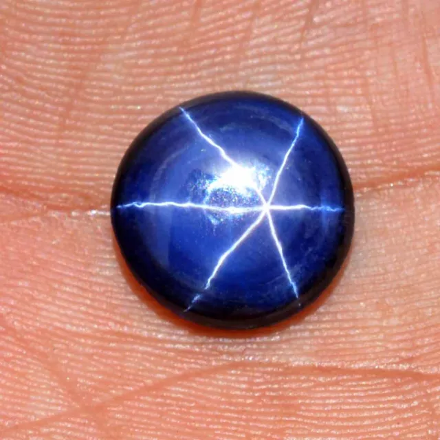 06.20 Karat Natürlich Blauer Stern Saphir Sechs Strahlen 09 X 11 MM Cabochon