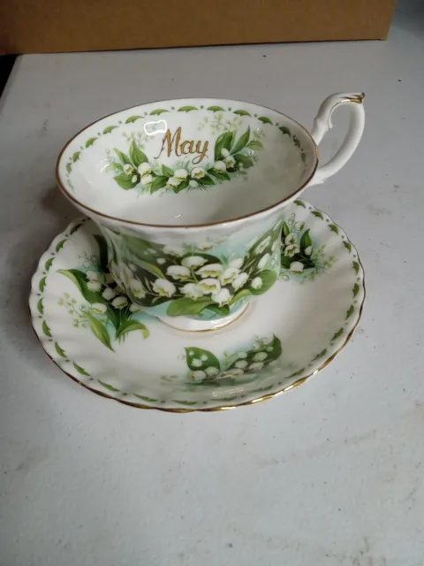 Royal Albert Flower of the Month May Lily of the Valley Cup & Saucer Bone China
