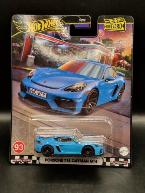 Hot Wheels Real Riders Boulevard Porsche 718 Cayman GT4 (B130)