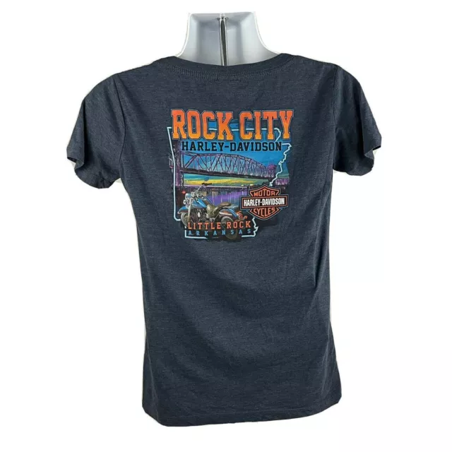 Rock City Harley-Davidson Women’s T-Shirt Size XL Little Rock Arkansas Studded