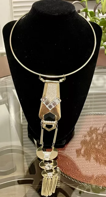 Stunning CHARMING CHARLIE Tribal Style Choker Statement Runway Necklace