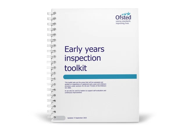 OFSTED EARLY YEARS inspection toolkit EYFS Updated 9th September 2025 £ ...