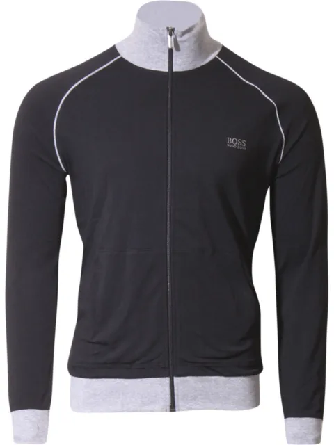 Hugo Boss Men's Mix-And-Match Jacket Zip-Up Training Jersey Black/Grey