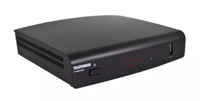 Telefunken TF-9820T2HD DVB-T2 Receiver HEVC Full HD HDMI USB Irdeto freenet tv