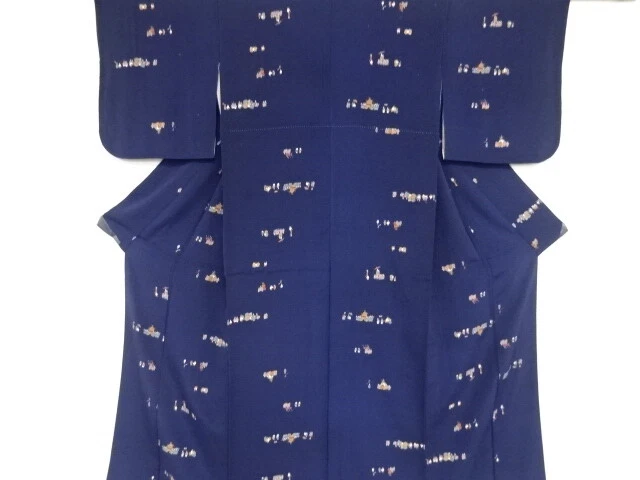 81364# Japanese Kimono / Antique Kimono / Chirimen / People In The Past