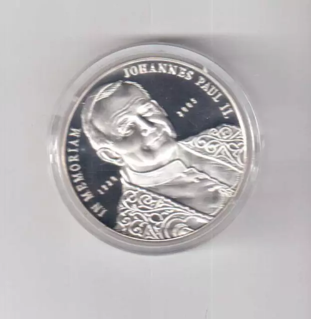 Vatikan Medaille In Memoriam Papst Johannnes Paul II. PP - 500er Silber -mit Box