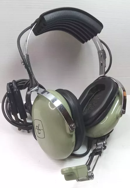 DAVID CLARK H10-40 HEADSET PILOT AIRPLANE AVIATION AIRCRAFT HEADPHONE w/ M-4 Mic