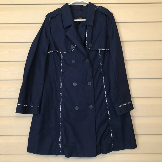 JASON WU for Target Navy Blue Trench Coat Women's Large L