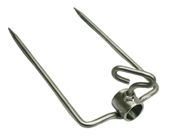 Hog Roast Rotisserie Fork in Stainless Steel for Spit Machine