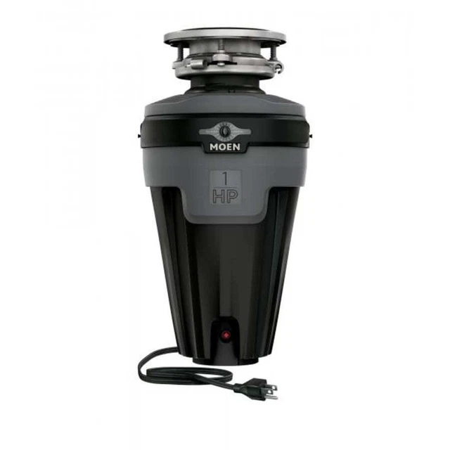 Eliminación continua de basura Moen EXL100C serie 1 HP con iluminación activada por movimiento