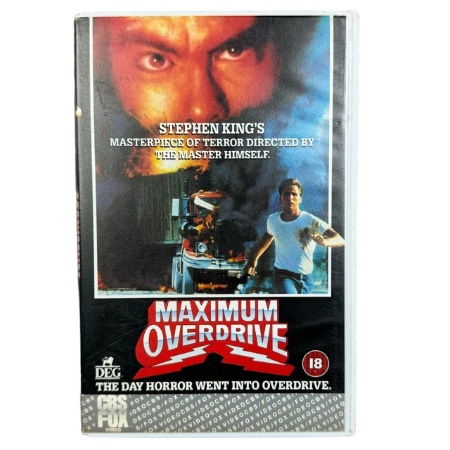 MAXIMUM OVERDRIVE VIDEO VHS Horror Film Stephen King Ex Rental Large ...