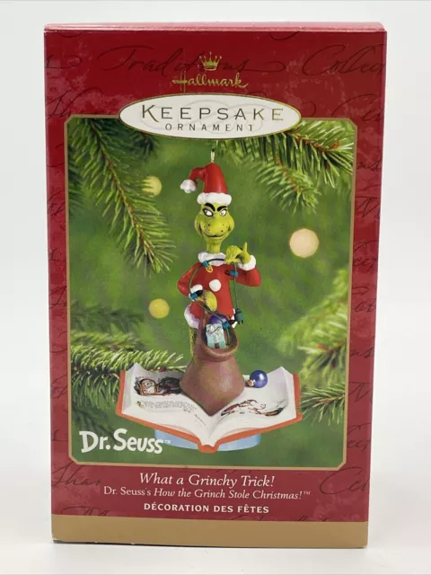 Hallmark 2001 What A Grinchy Trick Keepsake Ornament Dr Seuss