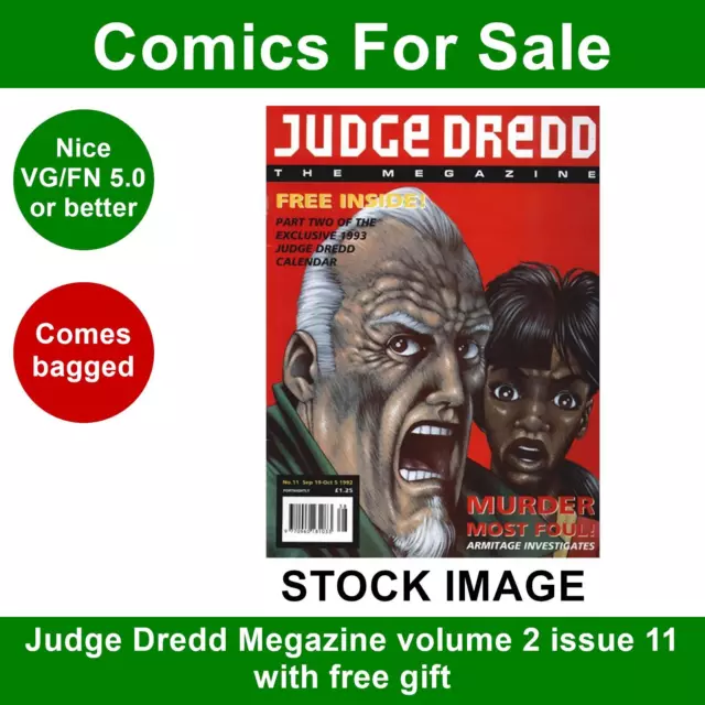 Judge Dredd Megazine Vol 2 no 11 - Nice (VG/FN) - with free gift - 05 Oct 1992