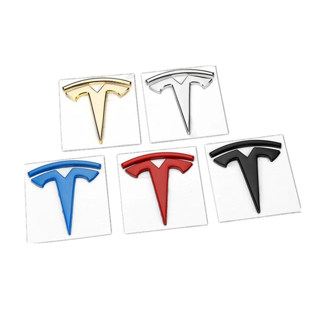 Tesla Logo Car Door Fender Trunk Emblem Badge for Tesla Model X 3 S Y Roadster