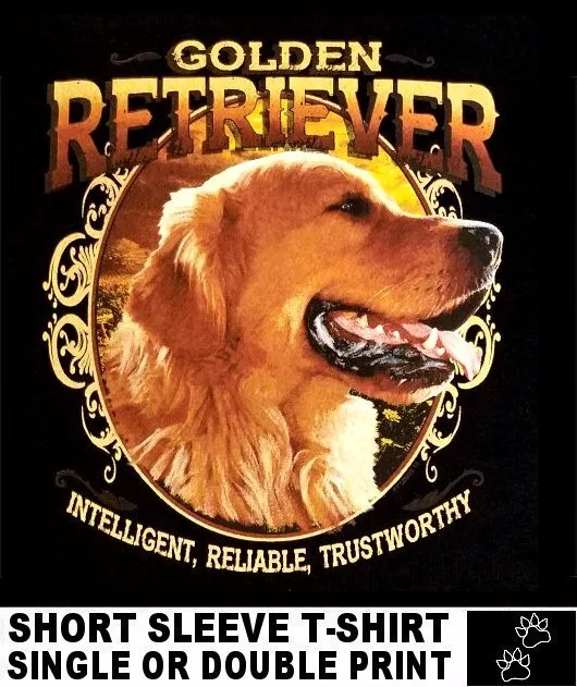 Beautiful Loyal Golden Retriever Show Dog Art Printed On Short Sleeve Shirt 707