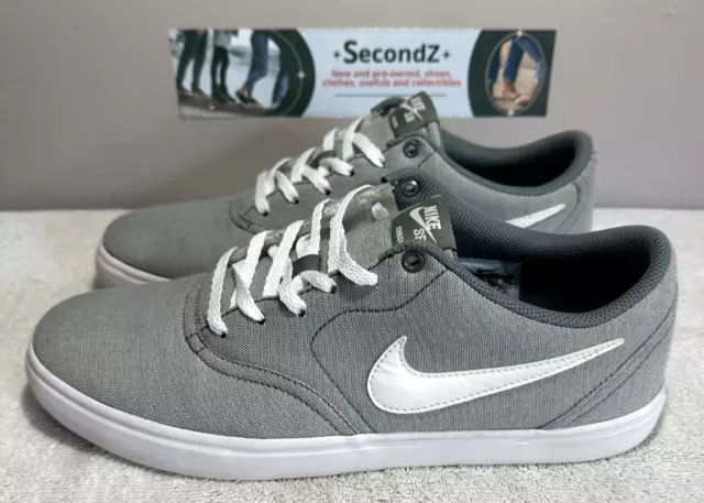 Nike Mens SB Check Solarsoft 843896-003 Gray Skateboard Shoes Mens 11.5