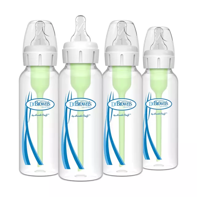 Dr. Brown'S Natural Flow® Anti-Colic Options+™ Narrow Baby Bottles 8 Oz/250 Ml,