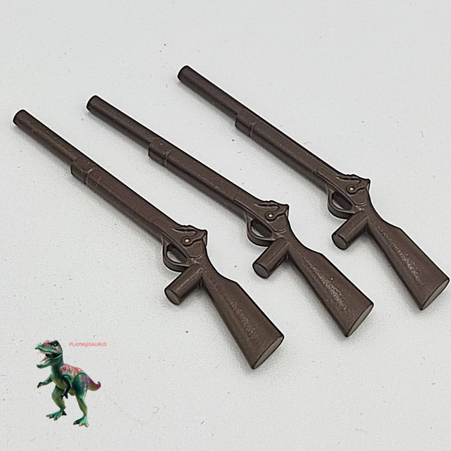Lot De 10 Mousquetons Playmobil Argent Avec Baïonnettes - Soldats Royal Garde WW