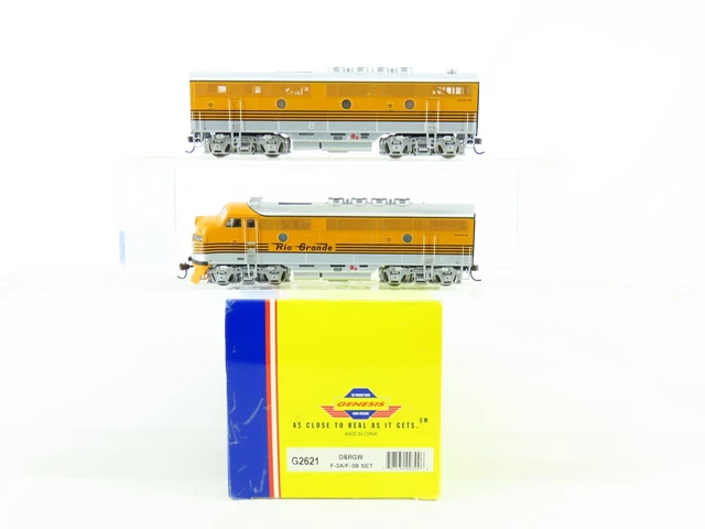 HO Athearn Genesis G2621 D&RGW Rio Grande F3A/B Ph. 2 Diesel Set #5524/5523