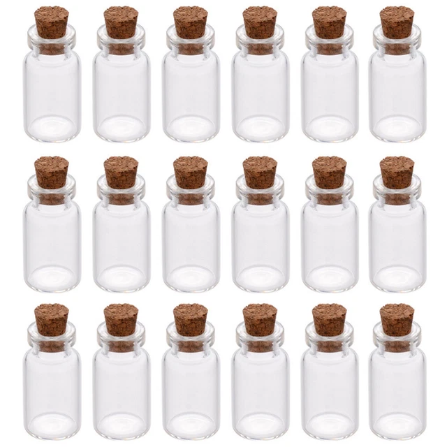 18 Pcs/box Bouteille En Verre De Liège Remarque Bouteilles Boîte Bébé