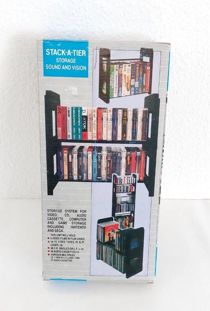 Organisateur Système De Rangement Pour CD DVD Jeux Vidéo Cassette Audio Et VHS