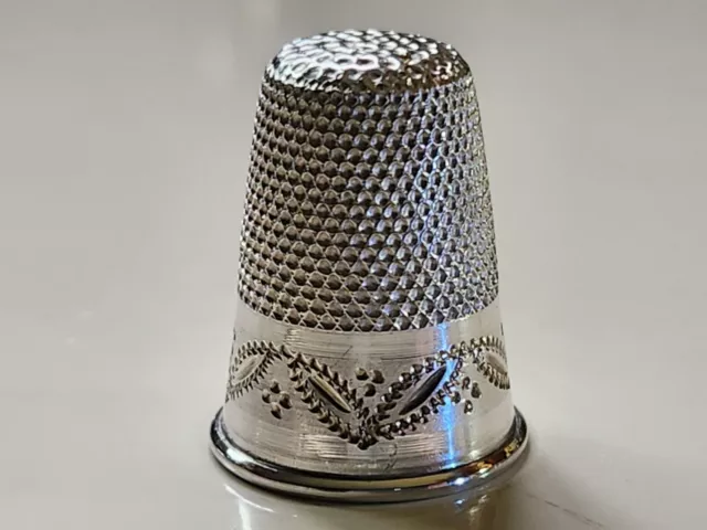 Vintage Sterling Silver Thimble Made in Spain Excellent Condition