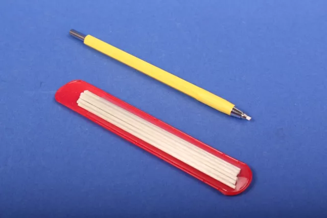 Set 1x Glasfaserradierer 2 mm gelb + 12 Glasfaser-Ersatzpinsel Polierstift