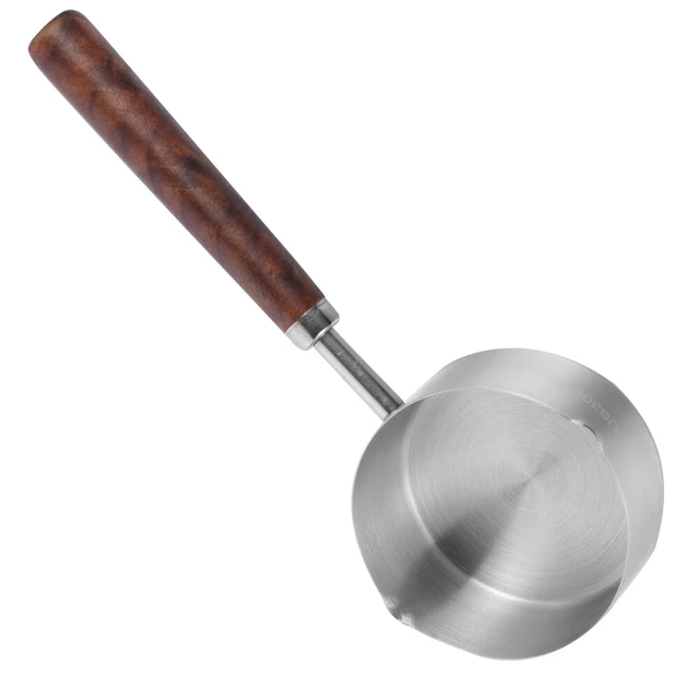 Sartén de tortilla calentador de acero inoxidable pequeña olla de salsa con sartén de aceite