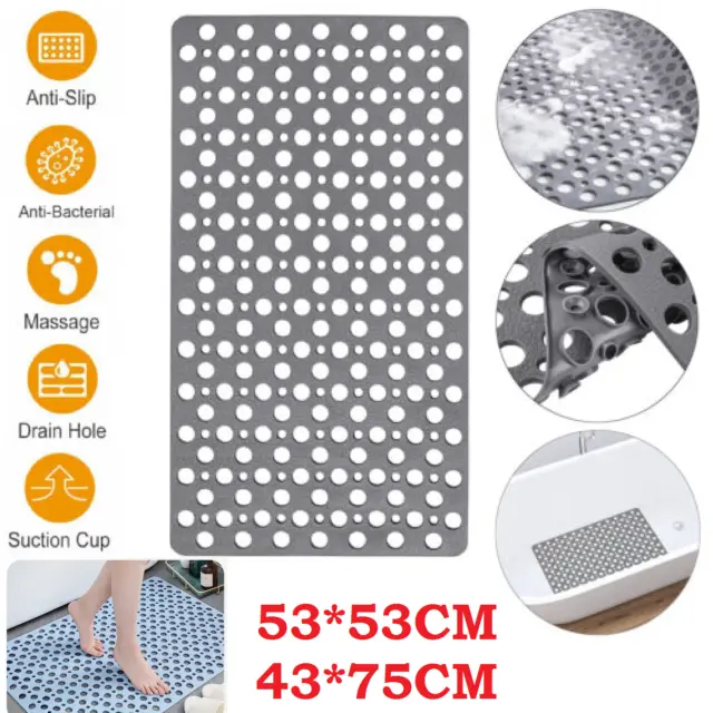 Bath Shower Mat Non-Slip Shower Mat Bathtub Mats Rubber Sucker Bathroom Mats