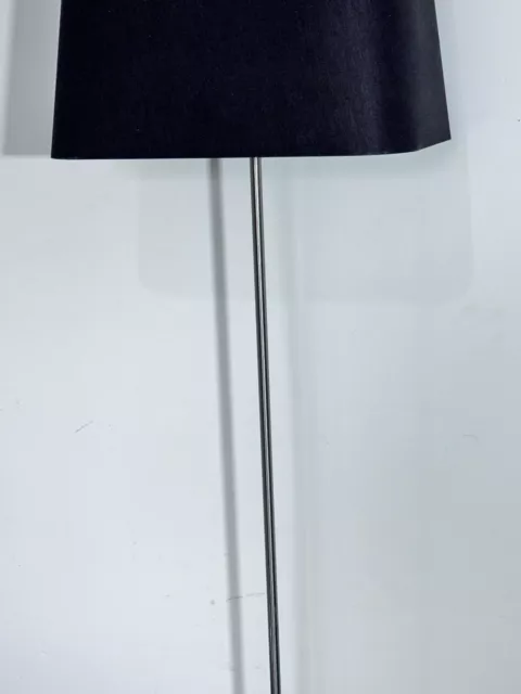 $869rrp Natuzzi Made in Italy Stainless Standard Floor Lamp Black Shade As New 3