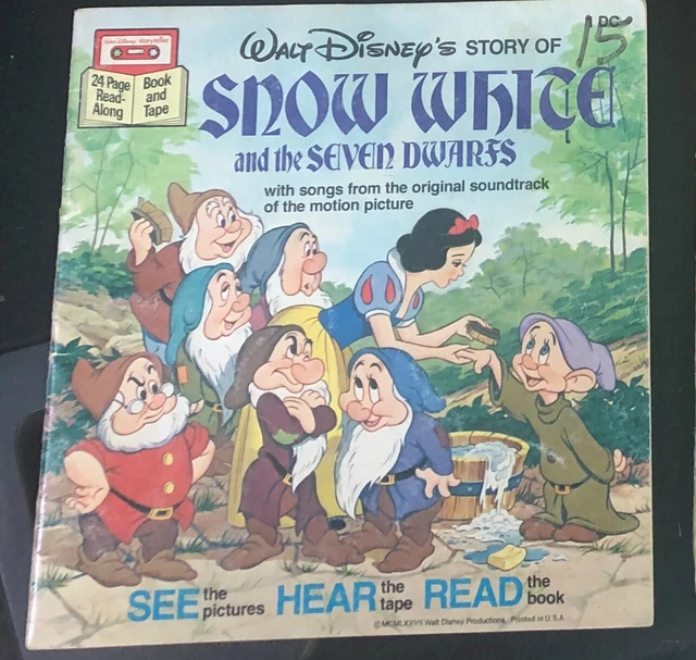 WALT DISNEYS SNOW White And The Seven Dwarfs 1977 24 Page Read Along ...