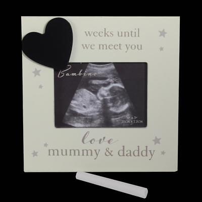 Bambino 'Week's until we meet you Love Mummy & Daddy' Baby's Scan Photo Frame