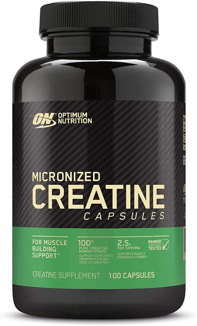 Cápsulas de monohidrato de creatina micronizada Optimum Nutrition, Keto Friendly, 2500M